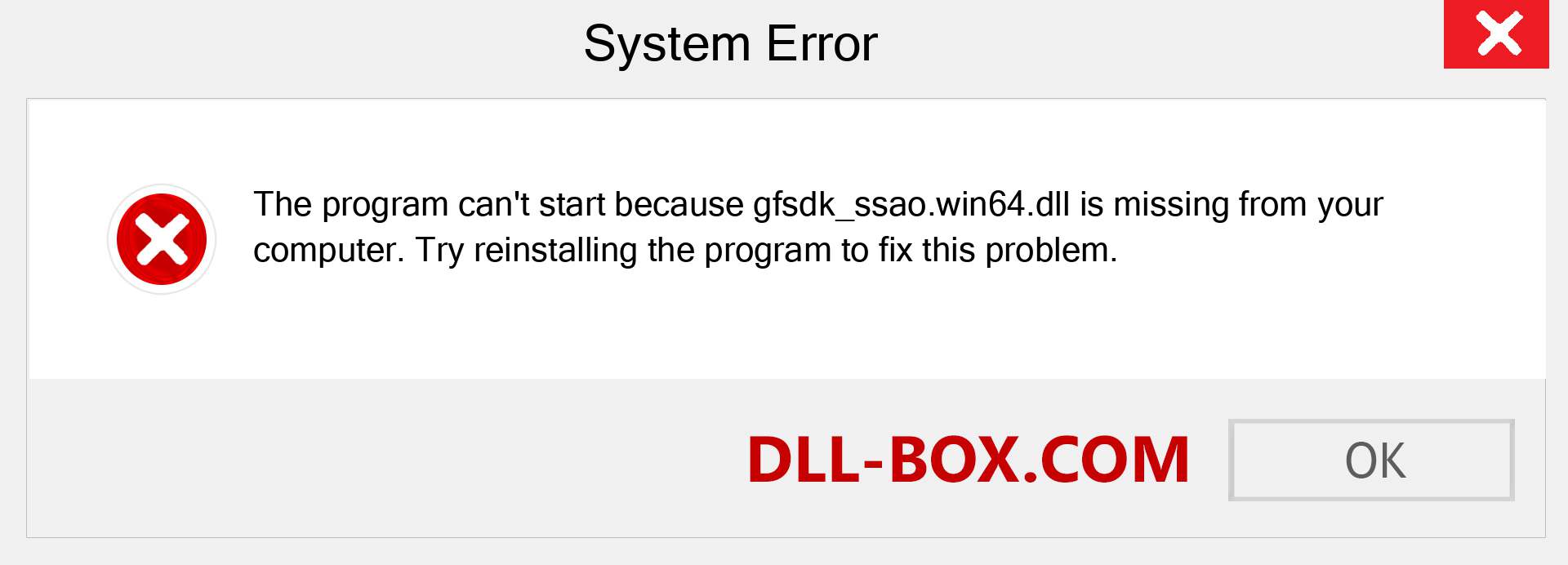  gfsdk_ssao.win64.dll file is missing?. Download for Windows 7, 8, 10 - Fix  gfsdk_ssao.win64 dll Missing Error on Windows, photos, images